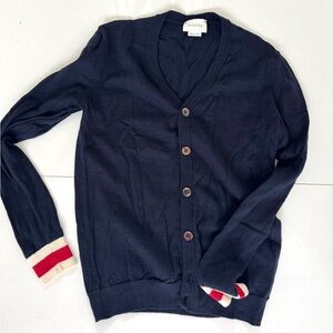 Gucci kids Dark Blue Cardigan with Red Accents